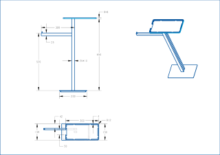 Стойка напольная с полкой и полотенцедержателем Boheme 10952-BRB брашированная бронза